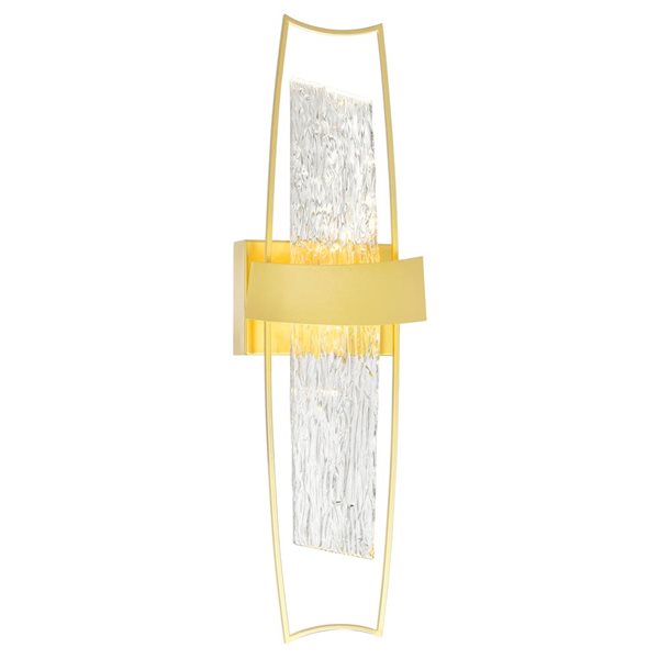 CWI Lighting Guadiana 26-in H. Integrated LED Satin Gold Wall Light