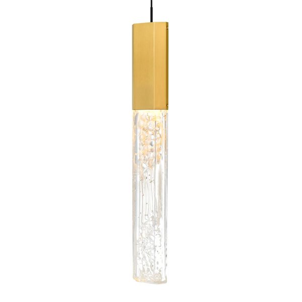 CWI Lighting Greta 12-in Integrated LED Brass Mini Pendant Light