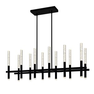 CWI Lighting Dragonswatch 79.5-in H. Integrated LED Black Chandelier