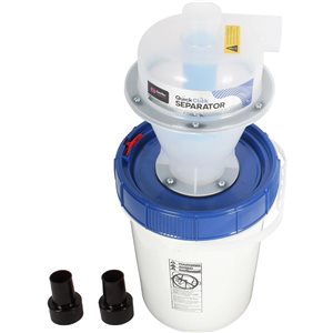 Séparateur de poussière Cen-Tec Systems avec bac de collecte verrouillable de 5 gallons