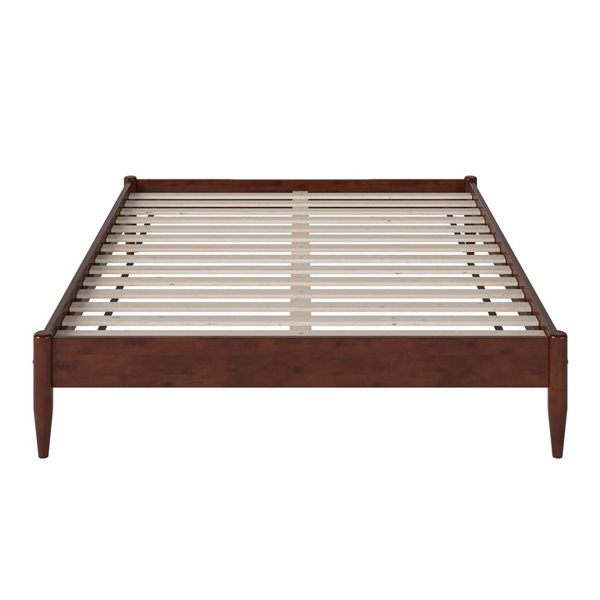 AFI Pasadena 14" Queen Low Profile Platform Bed in Walnut