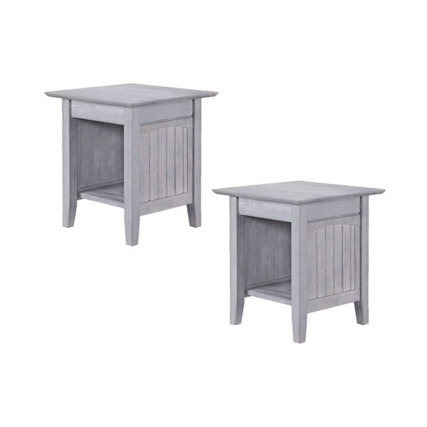 AFI Nantucket Set of 2 Driftwood Rectangular End Table