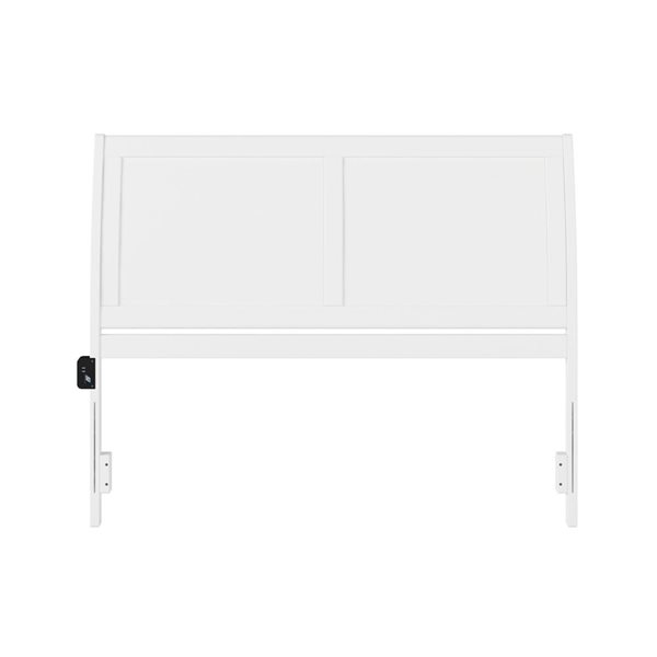 AFI Portland White Wood Queen Sleigh Headboard