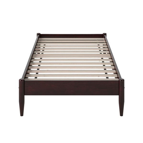 AFI Pasadena 12" Twin XL Low Profile Platform Bed in Espresso