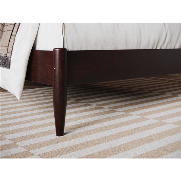 AFI Pasadena 12" Twin XL Low Profile Platform Bed in Espresso