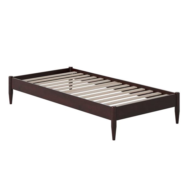 AFI Pasadena 12" Twin XL Low Profile Platform Bed in Espresso