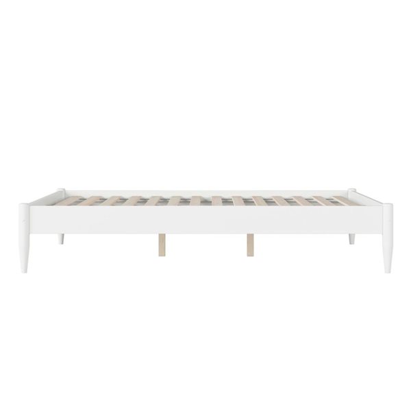 AFI Pasadena 14-in White Full Size Platform Bed Frame