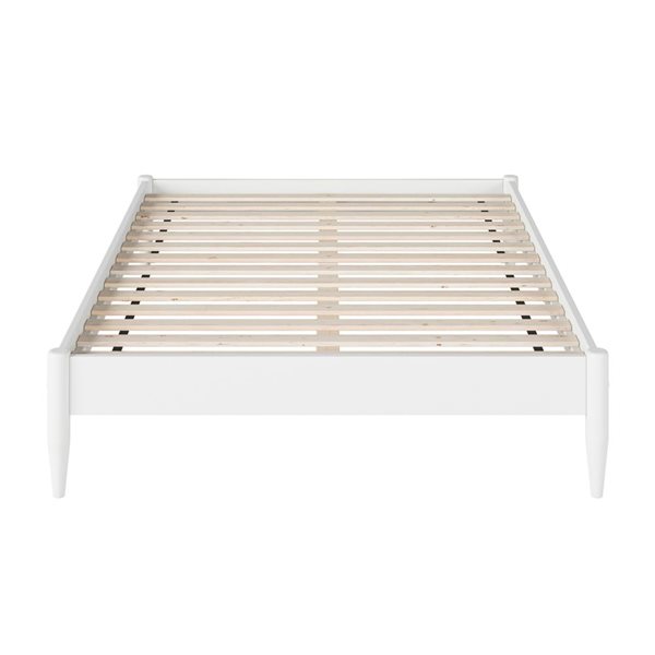 AFI Pasadena 14-in White Full Size Platform Bed Frame