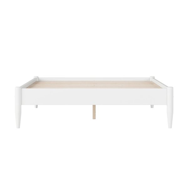 AFI Pasadena 14-in White Full Size Platform Bed Frame