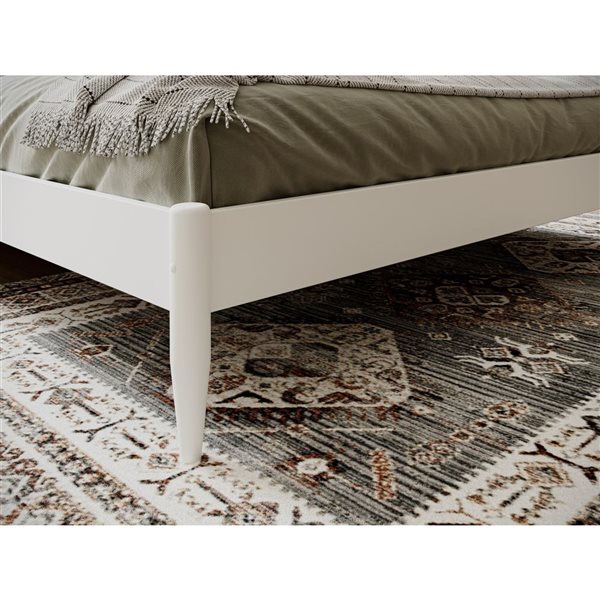 AFI Pasadena 14" King Low Profile Platform Bed in White