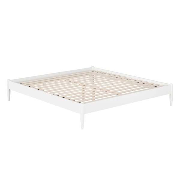 AFI Pasadena 14" King Low Profile Platform Bed in White