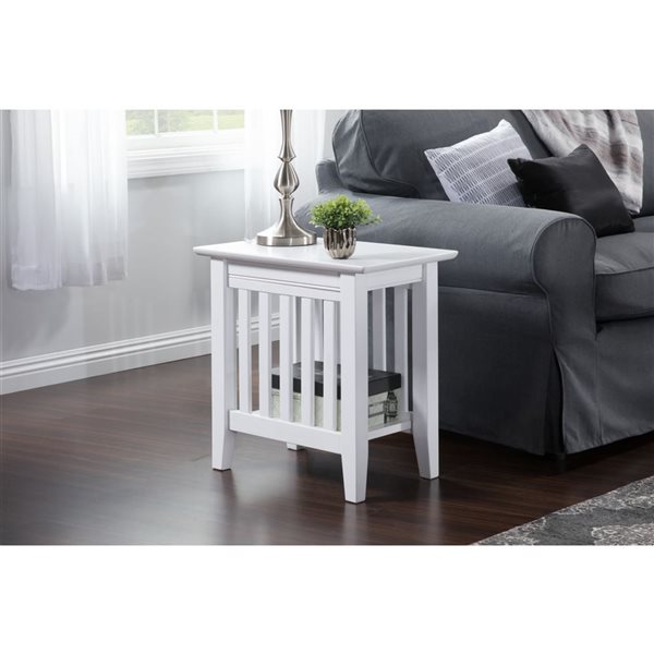 AFI Mission Set of 2 White Rectangular End Table