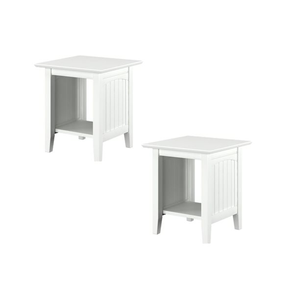 AFI Nantucket Set of 2 White Rectangular End Table