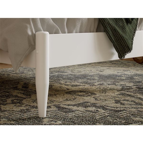 AFI Pasadena 14" Twin XL Low Profile Platform Bed in White