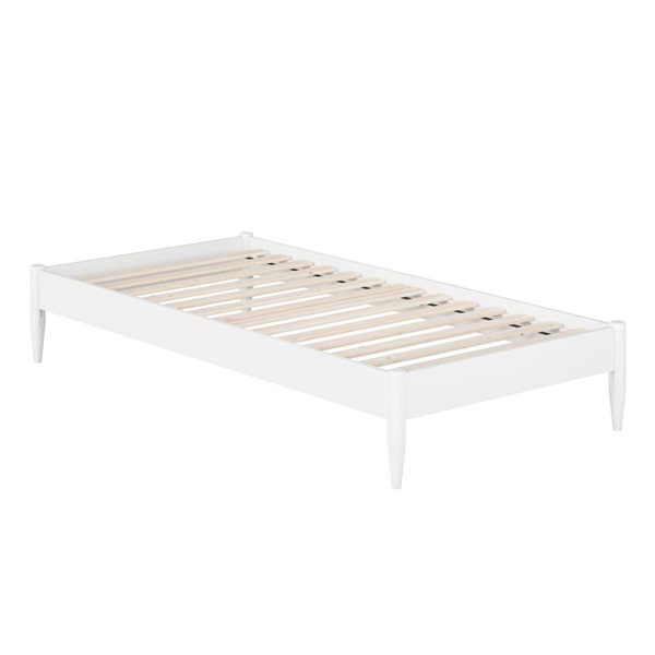 AFI Pasadena 14" Twin XL Low Profile Platform Bed in White
