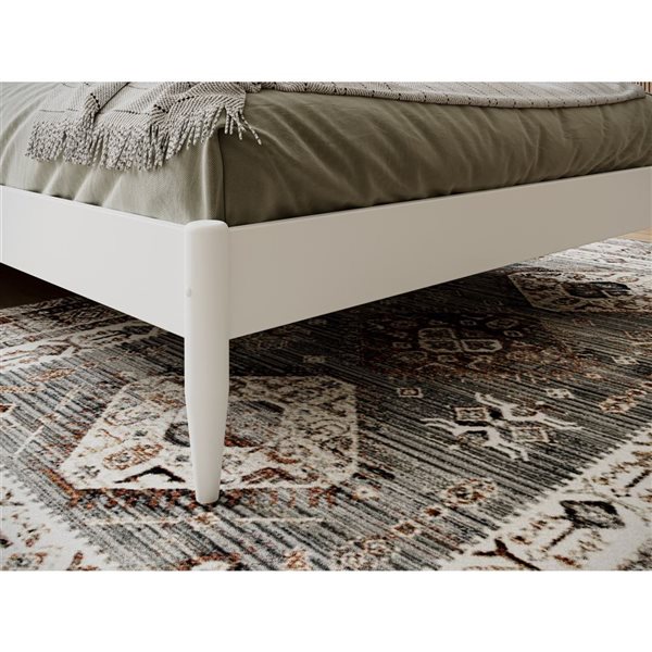 AFI Pasadena 14" Queen Low Profile Platform Bed in White