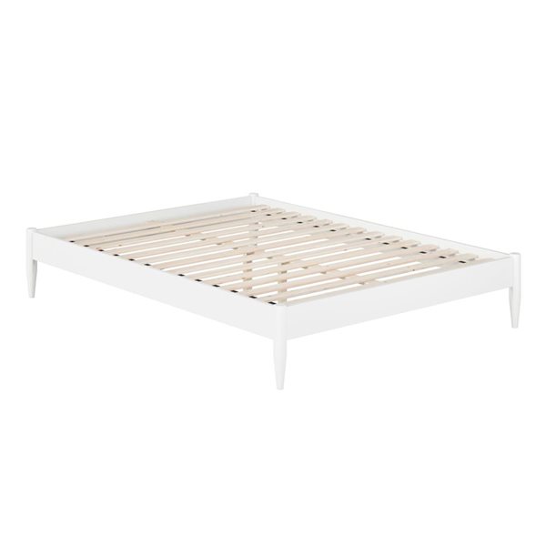 AFI Pasadena 14" Queen Low Profile Platform Bed in White