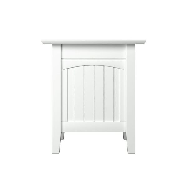 AFI Nantucket Set of 2 White Rectangular End Table with Built-in Charger