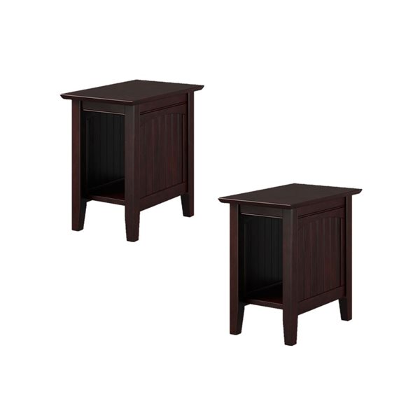 AFI Nantucket Set of 2 Espresso Rectangular Chair Side Table