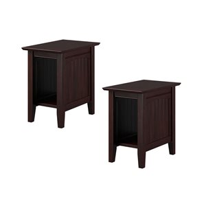 AFI Nantucket Set of 2 Espresso Rectangular Chair Side Table