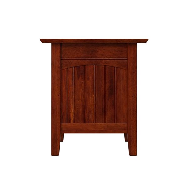 AFI Nantucket Set of 2 Walnut Rectangular End Table with Built-in Charger