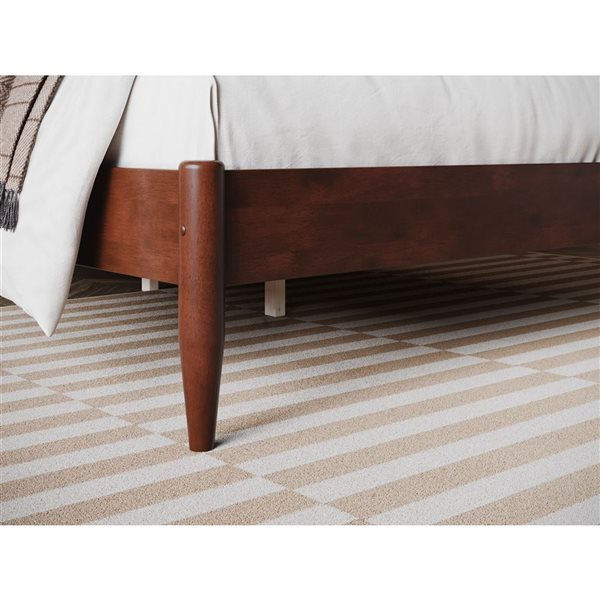 AFI Pasadena 14" Full Low Profile Platform Bed in Walnut