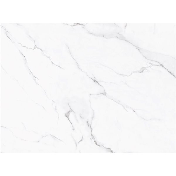 Décor WOW 12 x 24-in White Marble Trevore Self-Adhesive Vinyl Wall Tiles - 10/Pk