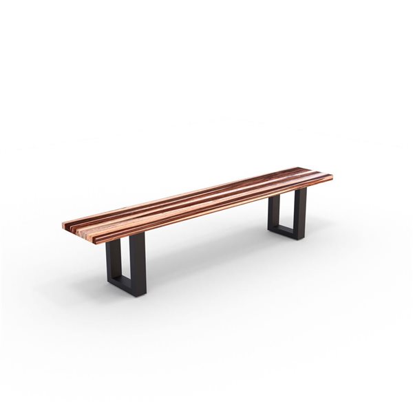 MobX 80 L x 14-in D Sheesham Bench with Black Metal U Legs