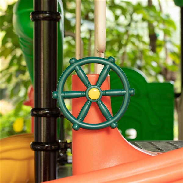 PLAYBERG Green Outdoor Plastic Playground Steering Wheel