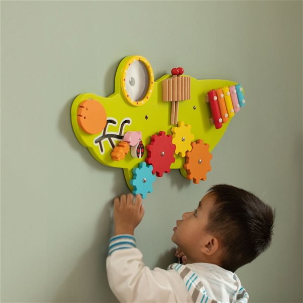 ShpilMaster Wooden Sensory Alligator Shaped Toddler Wall Game