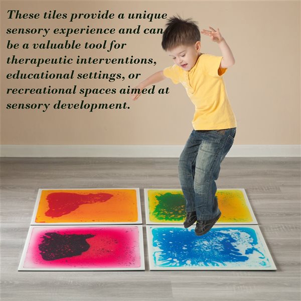 ShpilMaster Multicoloured Sensory Liquid Gel Floor Tiles - 4-Pack