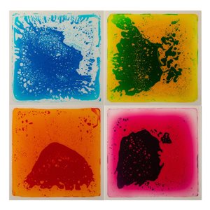 ShpilMaster Multicoloured Sensory Liquid Gel Floor Tiles - 4-Pack