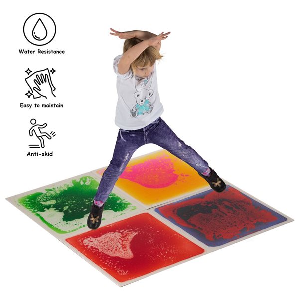 ShpilMaster Multicoloured Sensory Liquid Gel Floor Tiles - 4-Pack