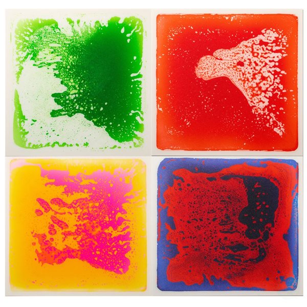 ShpilMaster Multicoloured Sensory Liquid Gel Floor Tiles - 4-Pack