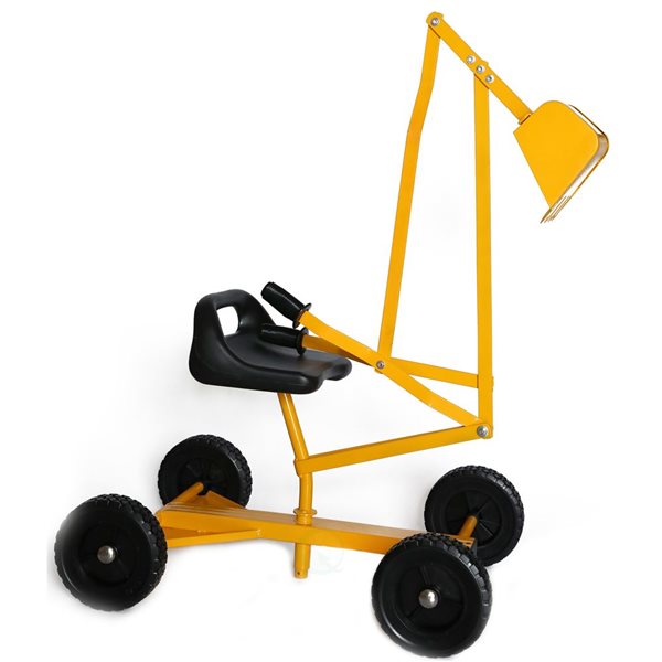 PLAYBERG Yellow Metal Sand Digger Toy Crane with wheels