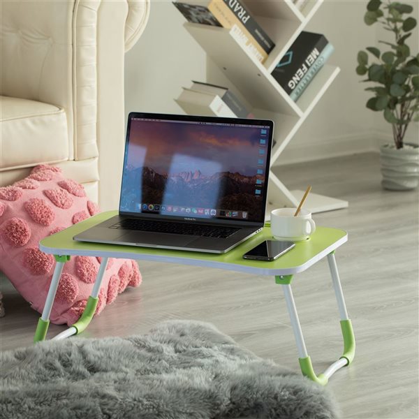 Basicwise Green Bed Tray Laptop Foldable Table