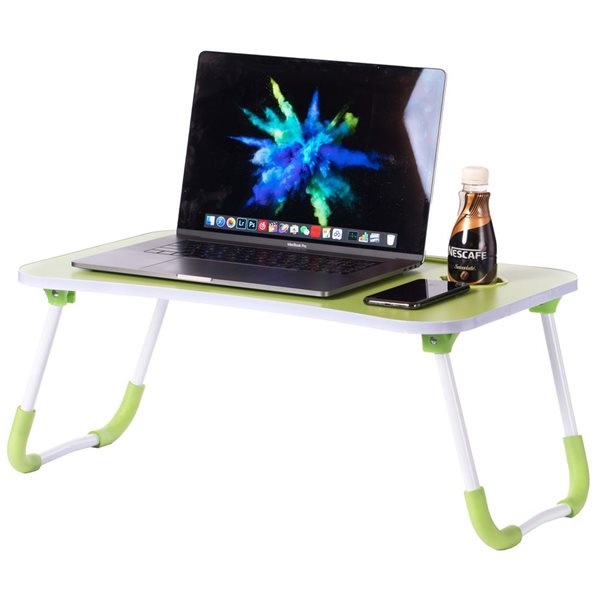 Basicwise Green Bed Tray Laptop Foldable Table