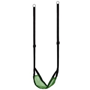 PLAYBERG Green Playground Kids Hanging Mesh Fabric Tree Swing with Adjustable Strap