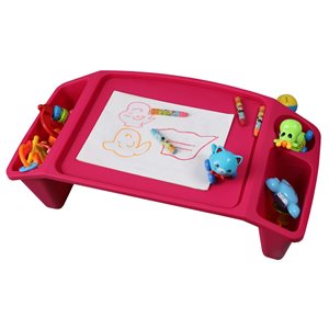 Basicwise Pink Kids Lap Desk Portable Activity Table