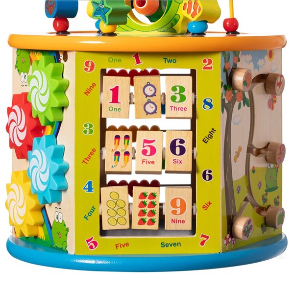 ShpilMaster 8 in 1 Colorful Wooden Kids Baby Activity Play Cube