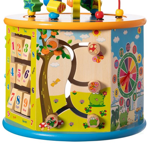 ShpilMaster 8 in 1 Colorful Wooden Kids Baby Activity Play Cube