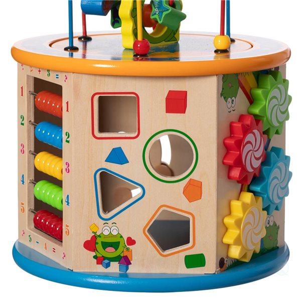 ShpilMaster 8 in 1 Colorful Wooden Kids Baby Activity Play Cube