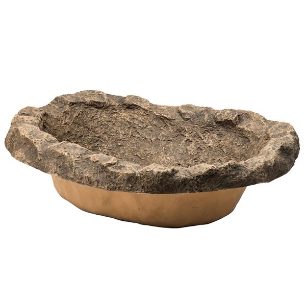 Gardenised Flower 17 Gallon Beige Faux Rock Garden Decorative Water Pond