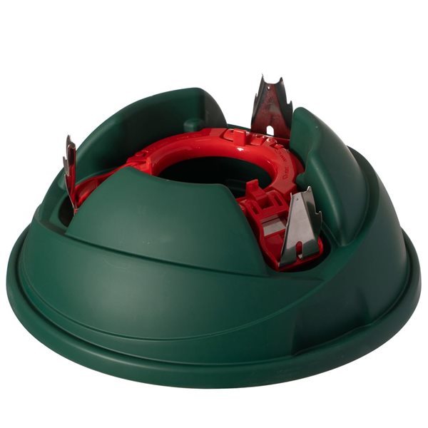 Gardenised Indoor Green Christmas Tree Stand With Water Reservoir and Adjustable Metal Claws