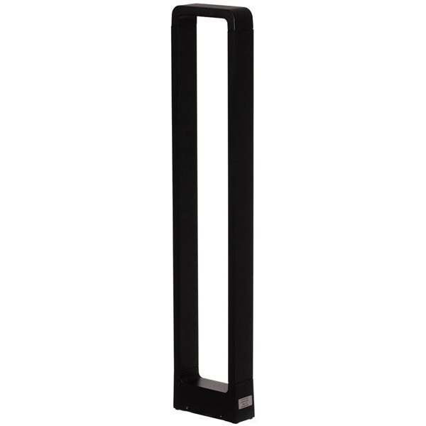 Gardenised 31.5-in Decorative Black Aluminum Bollard LED Garden Light