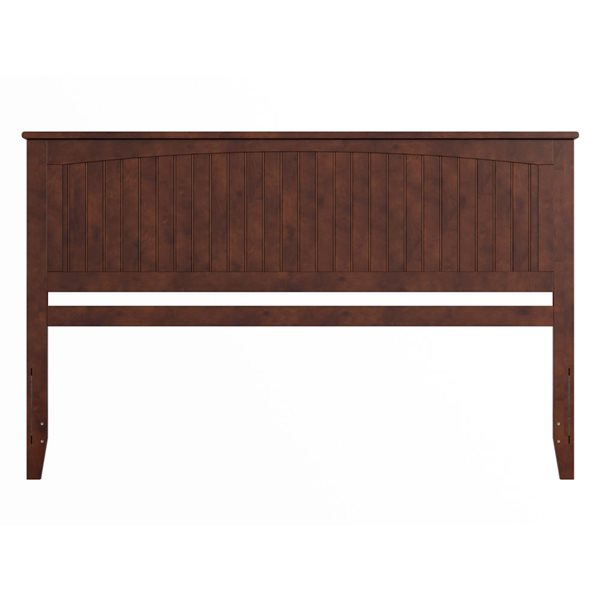 AFI Nantucket Walnut Coastal Solid Wood King Panel Headboard