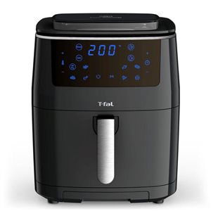 Friteuse à air chaud numérique Easy Fry 7 en 1 TTG de T-fal, pour cuire à la vapeur et griller, noire