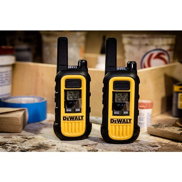 Heavy Duty Two-Way Radio by DeWALT - DXFRS800 - Yellow - 2/Pack
