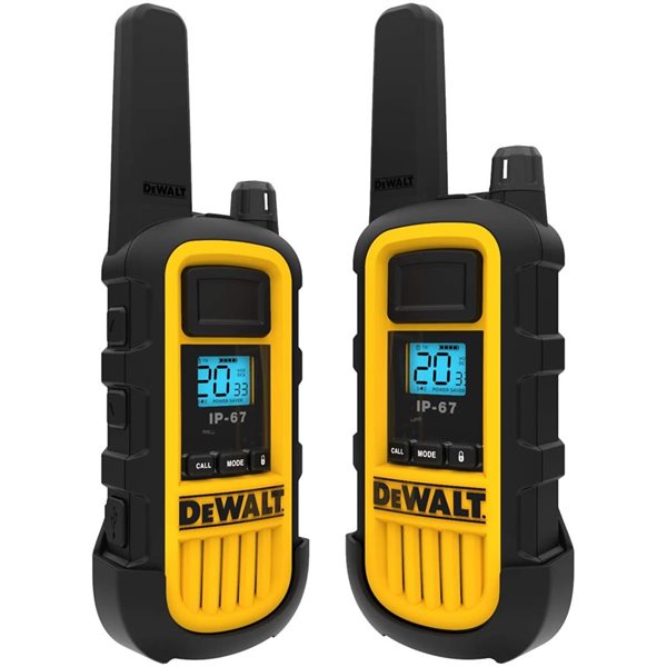 Heavy Duty Two-Way Radio by DeWALT - DXFRS800 - Yellow - 2/Pack