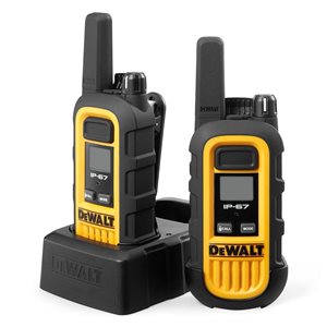 Radio bidirectionnelle robustes par DeWALT, DXFRS300, jaune, 2/pqt